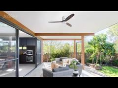 52 Zoll bündiger LED-Deckenventilator mit Licht für Hotels