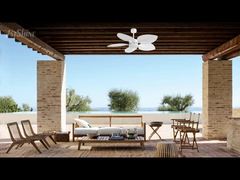 52° Dekorativer tropischer Deckenventilator mit leichten ABS-Balle-Stille-DV-Motor