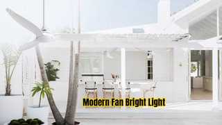 52 Zoll weißer moderner Deckenventilator mit Licht