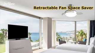 36-Zoll-LED-Licht mit einziehbarem Deckenventilator