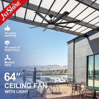 kaufen Sportraum 64 Zoll Metallblatt Deckenventilator 8 Aluminiumblätter Bürstenloser Motor Online-Herstellung