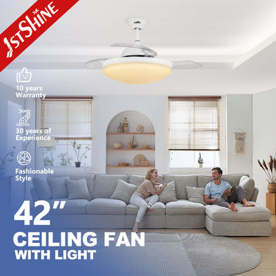 kaufen Smart Wifi Control Kleines unsichtbares LED-Licht Deckenventilator für Schlafzimmer 42 Zoll Online-Herstellung