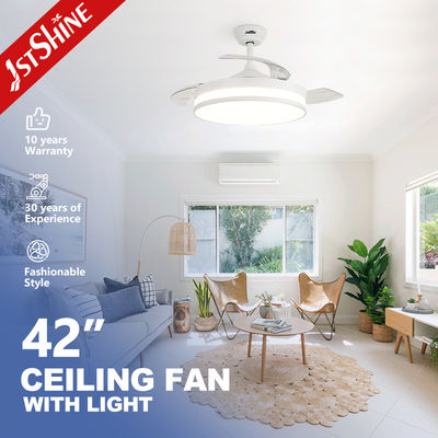 kaufen Standard Wind-LED-Deckenventilator mit einziehbaren PC-Klingen und Klimaanlagefunktion Online-Herstellung