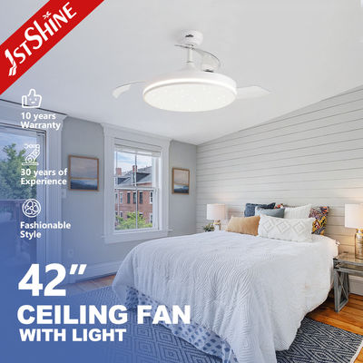 kaufen Weißer Deckenventilator mit Licht 3 Pc-Klingen Dimmbarer LED-Licht-Dc-Motor Online-Herstellung