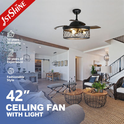 kaufen Individuelles Design 1stshine Deckenventilator mit versteckten Klingen und LED-Licht in schwarzer Farbe Online-Herstellung