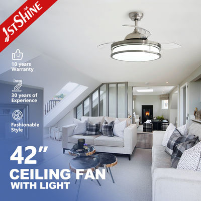 kaufen 42 Zoll unsichtbarer Deckenventilator mit dimmbarer LED-Leuchte 3 Pc Blades Innenzimmer Online-Herstellung