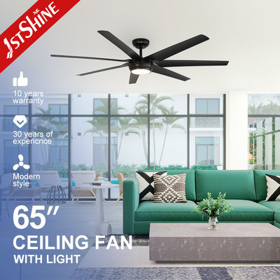 kaufen Große Dämpfung Led Schwarz Großer Luftstrom Moderne Deckenventilatoren Mit LED-Leuchten 7 Abs Blades Online-Herstellung