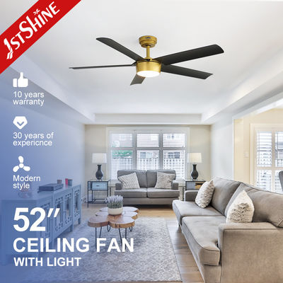 kaufen 52 Zoll LED Fernbedienung Deckenventilator 3 Farbe LED Licht Schwarz Kunststoffblätter Online-Herstellung