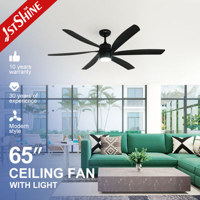 kaufen Größere 6 Abs Blades Moderne Deckenventilator Led Licht Schwarz Hohe Luft Volumen 65 Zoll Online-Herstellung