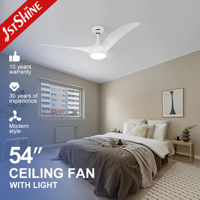 kaufen Weißer moderner Smart-Deckenventilator aus Kunststoff mit Licht und Fernbedienung Online-Herstellung