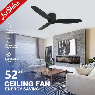 kaufen 52'' Geräuschloser Motor Fernbedienung LED Deckenventilator mit 3 Holzblättern Online-Herstellung