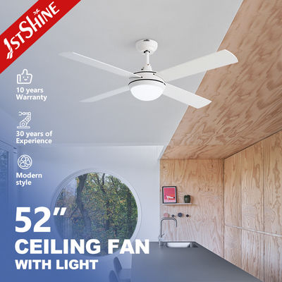 kaufen Modern White Ceiling Fan With Lamp Light 3-Speed AC Motor Online-Herstellung