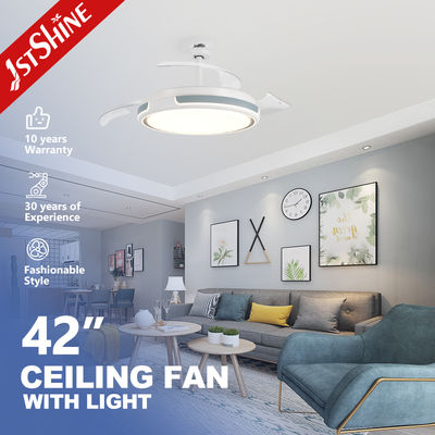 kaufen Innenraum 42-Zoll-LED-Deckenventilator mit unsichtbaren Klingen und Fernbedienungsschalter Online-Herstellung