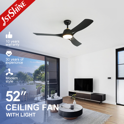 kaufen 52-Zoll-Moderne Wohnzimmer Deckenventilator mit LED Licht Plastik Blatt Gleichspannmotor Online-Herstellung