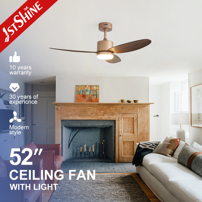 kaufen 52-Zoll moderner Deckenventilator mit 3-farbiger LED-Beleuchtung und Fernbedienung Online-Herstellung