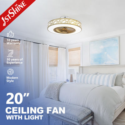 Guter Preis Fügen Sie Ihrem Schlafzimmer einen Hauch Stil hinzu mit dem LED-Deckenventilator 1stshine in Goldfarbe Online