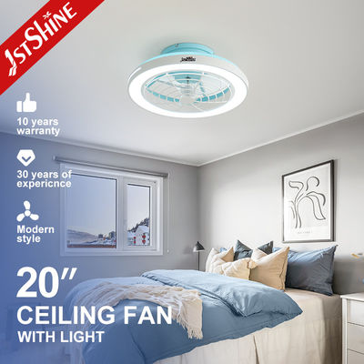 Großer Luftstrom 20 Zoll Blau Finish LED Deckenventilator für Schlafzimmer modernes Design