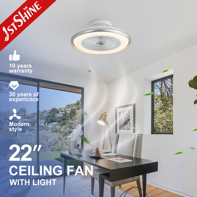 10- 1stshine LED-Deckenventilator mit abnehmbarem Dekorationsring und dimmbarer Beleuchtung