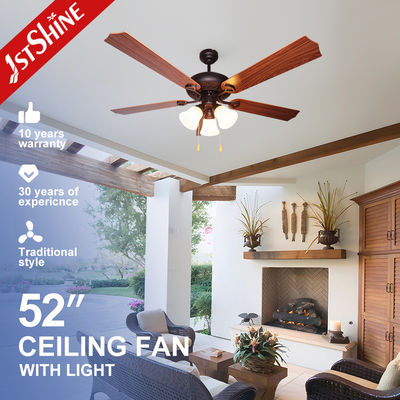 52 Zoll 60w geräuschloser Deckenventilator 220v 5 Klingen für Restaurant Wohnzimmer