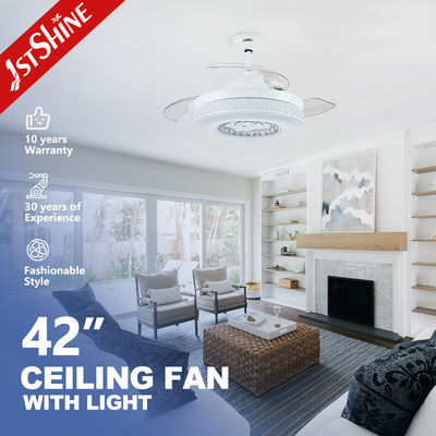 Rückziehbare 42 Zoll blattlose LED-Deckenventilator Innenraum Fernbedienung