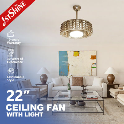 Design 35W 5 Geschwindigkeit Gold ohne Blatt Deckenventilator mit Fernbedienung und 3 Farben LED-Licht