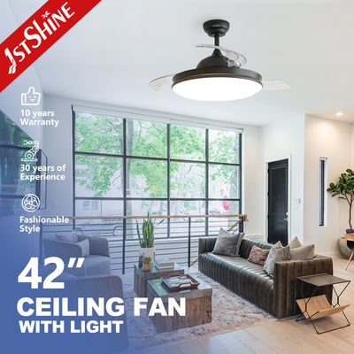 Moderner Stil 2- 1stshine LED-Deckenventilator mit Fernbedienung und einziehbarem Design