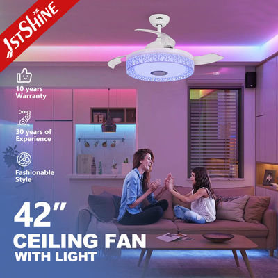 Fernsteuerung LED-Deckenventilator mit 3-farbiger Beleuchtung und Hochgeschwindigkeitsmotor Watt 35W