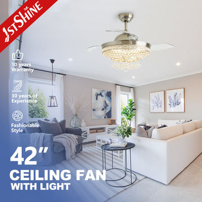 15cm Aufhängerlänge Dekorativ abziehbarer Deckenventilator mit LED-Leuchten von 1stshine