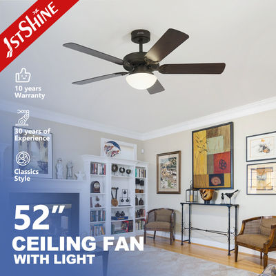 Wandsteuerung 52 Zoll MDF 5 Blade LED Deckenventilator mit dimmbarem Licht Klassik Design