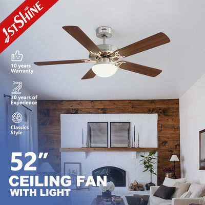 Intelligenter Decorativdeckenventilator mit Licht 2*E27 Brushed Nickel MDF Blade Fernbedienung