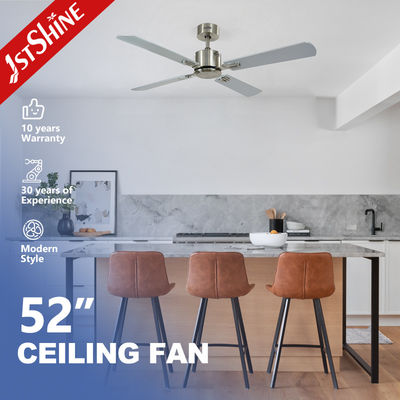 6 Geschwindigkeiten DC Motor Deckenventilator mit silbernen MDF-Klingen und Mullit Farben in schickem Design