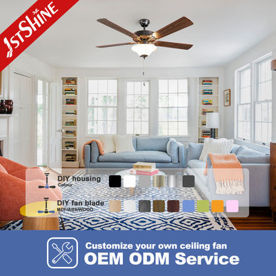 Guter Preis Retro-Deckenventilator Trend Neue 5 MDF-Klingen mit Lichtern Traditionelle Zugkette Online