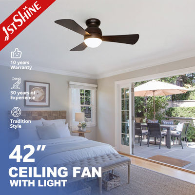 1stshine Deckenventilator mit Licht und Fernbedienung 3 MDF-Klingen 3 Farbliches LED-Licht