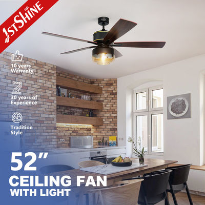 Traditioneller Deckenventilator mit Licht und Fernbedienung/Wandbedienung/WIFI/APP