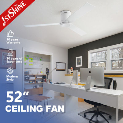 Fernbedienung 52 Zoll 5-Geschwindigkeiten Weiße MDF-Blatten Deckenventilator für Grade Dekoration