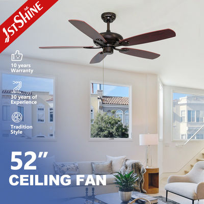 Classic Coffee Color 5 MDF Blades ODM Deckenventilator mit Zugkette 3 Geschwindigkeiten