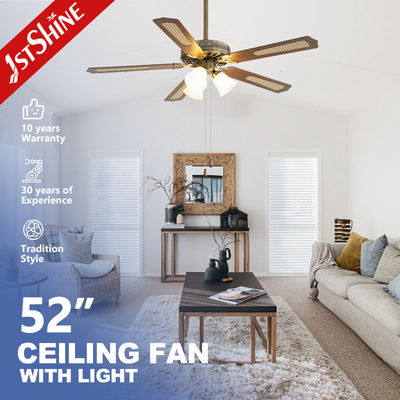 Kühlung 1stshine Deckenventilator mit 3 Lichtern 52 Zoll Fernbedienung AC Motor 5 MDF-Klingen 2-