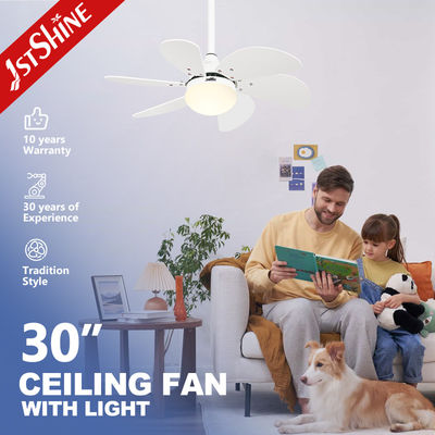 1stshine Deckenventilator Licht mit weißen Klingen und 6 Geschwindigkeiten 110-240V/50Hz-60Hz Eingangsspannung