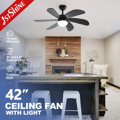 42 Zoll LED-Deckenventilator mit 6 Balck-MDF-Klingen
