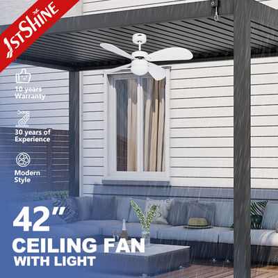 Außen moderner Design Stil Dimmbare LED-Deckenventilator Licht mit 3 Geschwindigkeiten und wasserdicht