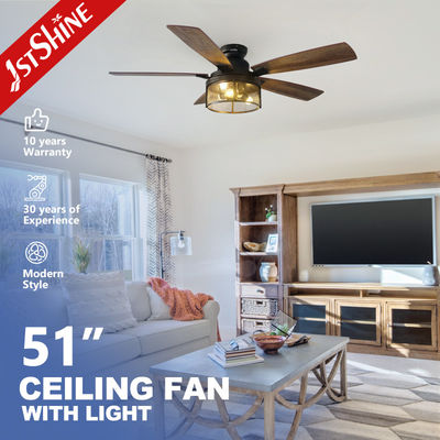 2- 110-240V/50Hz-60Hz Beleuchtungsdeckenventilator mit Fernbedienung und schickem Eisendesign