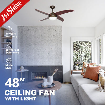 1stshine Naturwind 4 MDF Blades LED Deckenventilator mit Licht und Fernbedienung