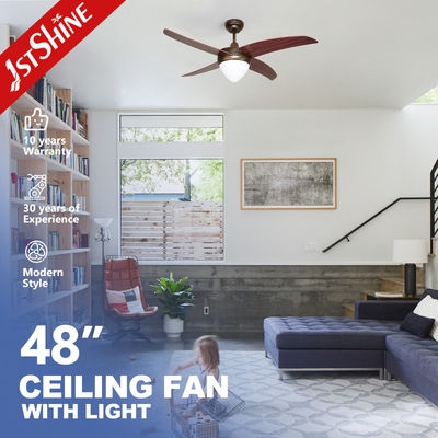 48-Zoll-Luxus-Elektro-Deckenventilator mit LED-Lichtquelle und modernem Design-Stil