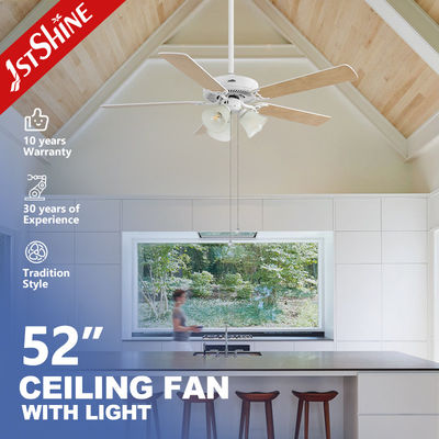 Traditioneller Decorativdeckenventilator 35W mit Zugkette 5 Mdf-Klingen für Wohnzimmer