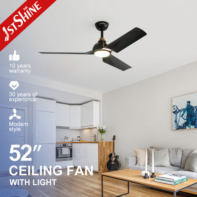 ETL-Zertifikat 1stshine LED-Deckenventilator in schwarzer Farbe mit Fernmetall-ABS-Material