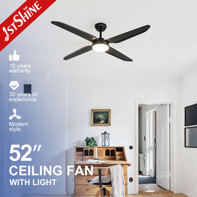 52 Zoll moderner Deckenventilator 5 Geschwindigkeiten leise Gleichstrommotor umkehrbar mit Licht