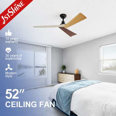 Einfacher dekorativer Deckenventilator mit 3 Farbblättern und energiesparendem Gleichstrommotor