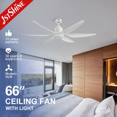 Farbtemperatur 3000k 66-Zoll-LED-Deckenventilator mit dimmbarem Licht und weißen ABS-Klingen