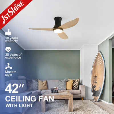 3 Plastikblätter 6 Geschwindigkeit Fernbedienung Niedrigdecken Flush Mount Led Deckenventilator mit Licht