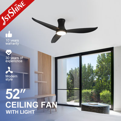 Schwarzer LED-Deckenventilator mit Fernbedienung Niederspannung Hochgeschwindigkeit